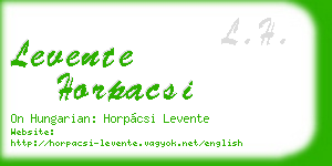 levente horpacsi business card